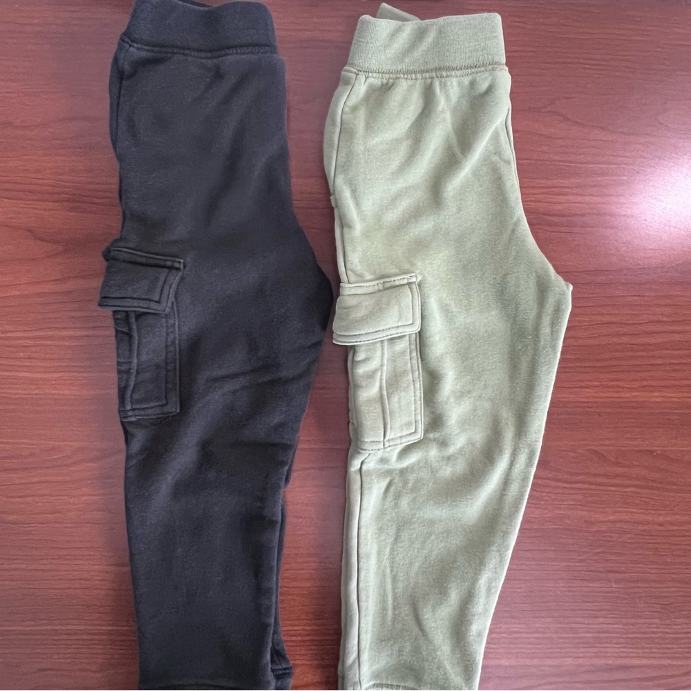 Garanimals Boys Soft Sweatpants 4T Black/Army Green (Set of 2)
